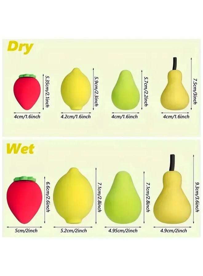 Yellow Lemon Beauty Sponge For Foundation Creams Concealer Blush Wet Dry Dual Use - Image 4